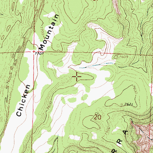Topographic Map of Chicken Mountain, NM