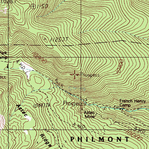 Topographic Map of French-Henry Mine, NM