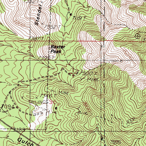 Topographic Map of Graphic Shaft, NM
