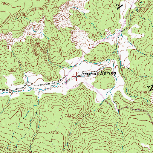 Topographic Map of Sixmile Spring, NM