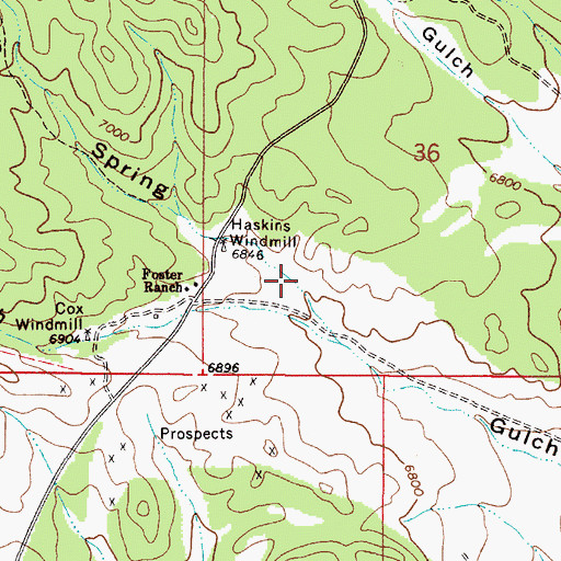 Topographic Map of Soldiers Gulch, NM
