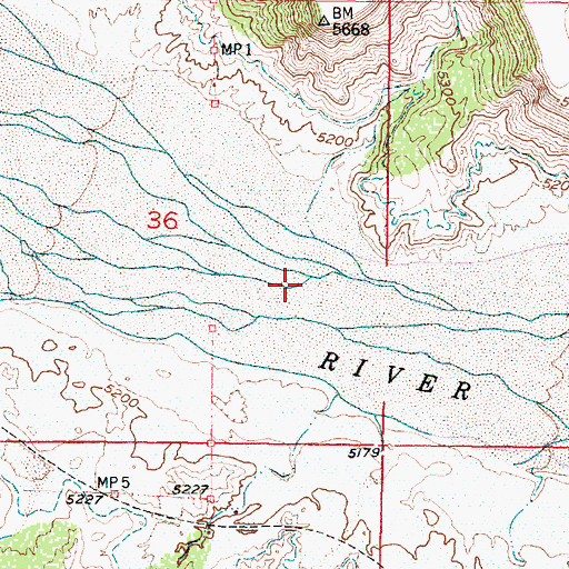 Topographic Map of Jemez Canyon Reservoir, NM