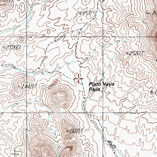 Topographic Map of Piato Vaya Pass, AZ