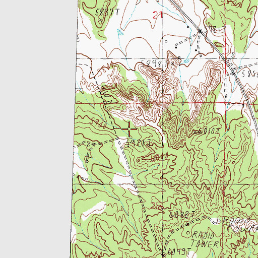 Topographic Map of C V Junior High School, NM