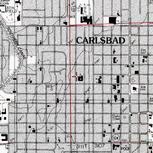 Topographic Map of Doctor E M Smith Elementary School, NM