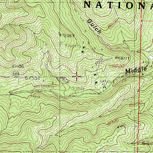 Topographic Map of Silver King Mine, NM