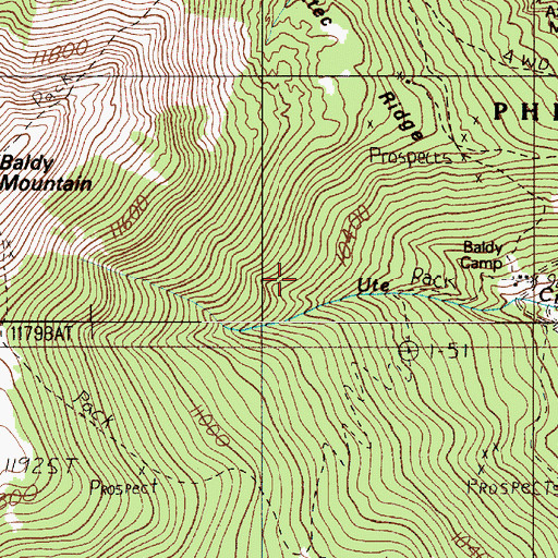 Topographic Map of Hoosier Boy Number 2 Mine, NM