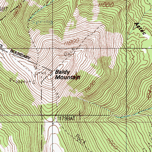 Topographic Map of Little Jessie Mine, NM