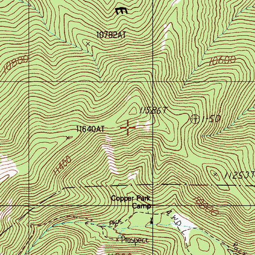 Topographic Map of Lucky Dan Mine, NM