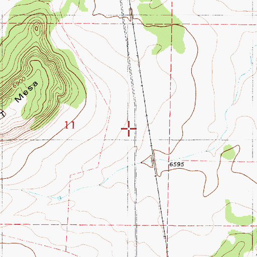 Topographic Map of Iron Rail Mine, NM