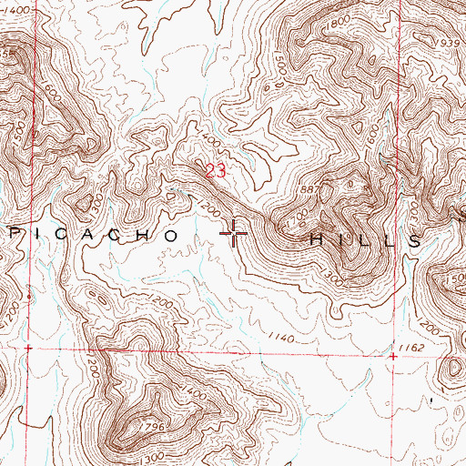 Topographic Map of Picacho Hills, AZ