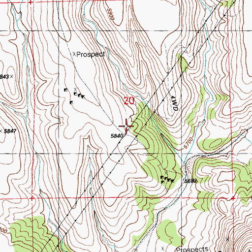 Topographic Map of Sweet Home Mine, NM
