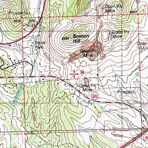 Topographic Map of Inevitable Mine, NM