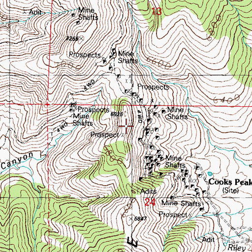 Topographic Map of Summit Group Mine, NM