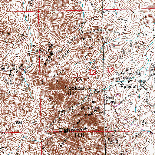 Topographic Map of Homestake Mine, NM