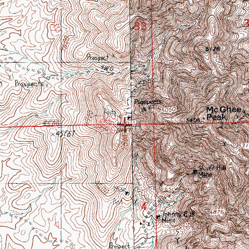 Topographic Map of Little Lucile Mine, NM