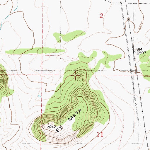 Topographic Map of Iron Age Mine, NM
