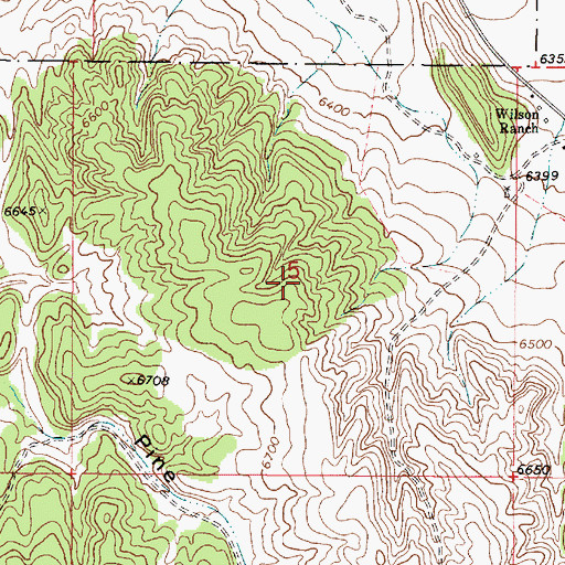 Topographic Map of Alpha Mill Mine, NM
