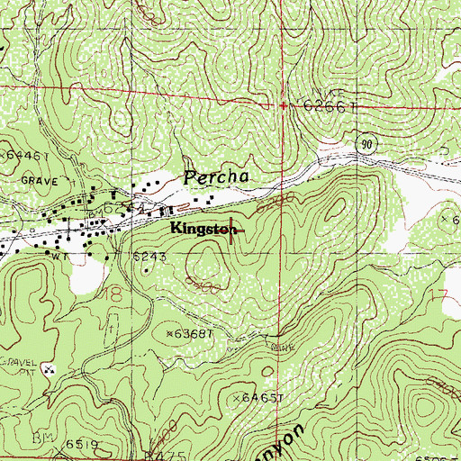 Topographic Map of Bloodgood Mine, NM