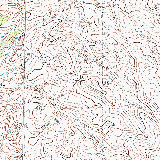 Topographic Map of Ashland Mine, NM