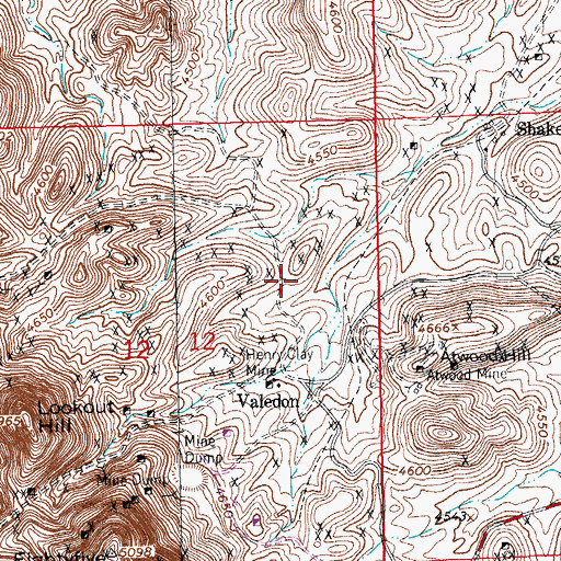 Topographic Map of Bluebird Mine, NM