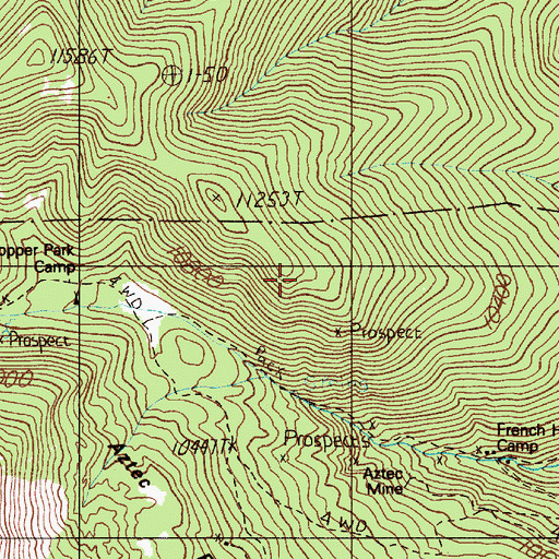 Topographic Map of Claude Number 3 Mine, NM