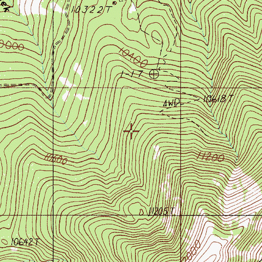 Topographic Map of War Eagle Mine, NM