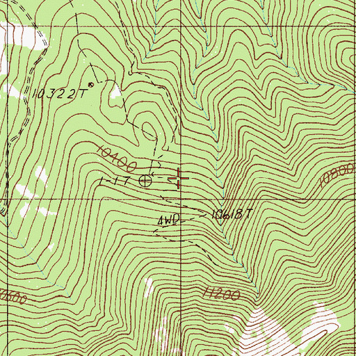 Topographic Map of Two Sisters Number 2 Mine, NM