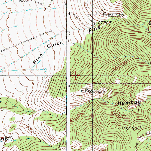 Topographic Map of Penuckle Mine, NM