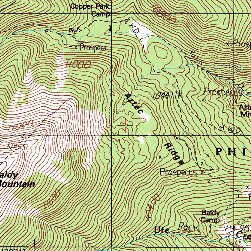 Topographic Map of Nancy Hanks Mine, NM