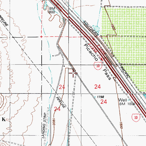 Topographic Map of Picacho Pass, AZ