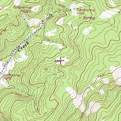 Topographic Map of Steam Well Mine, NM