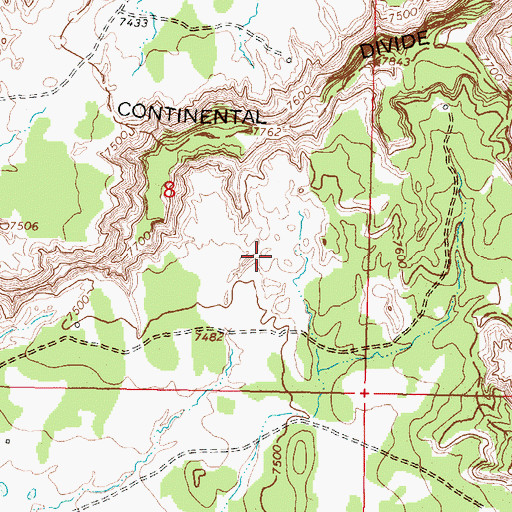 Topographic Map of American Mine, NM