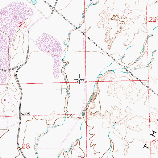 Topographic Map of Scanlon Mine, NM