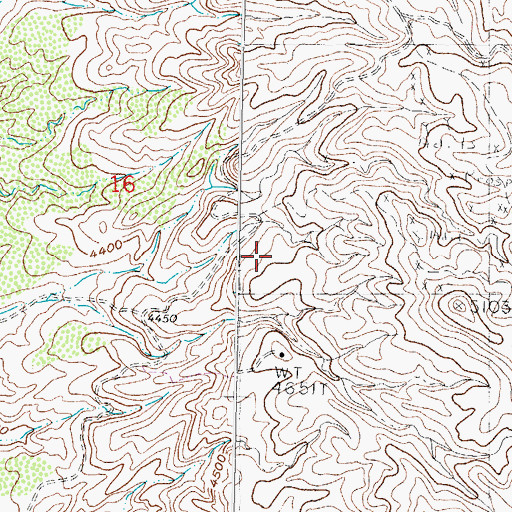 Topographic Map of Dakota Mine, NM