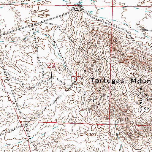 Topographic Map of Manganese Number Two Mine, NM