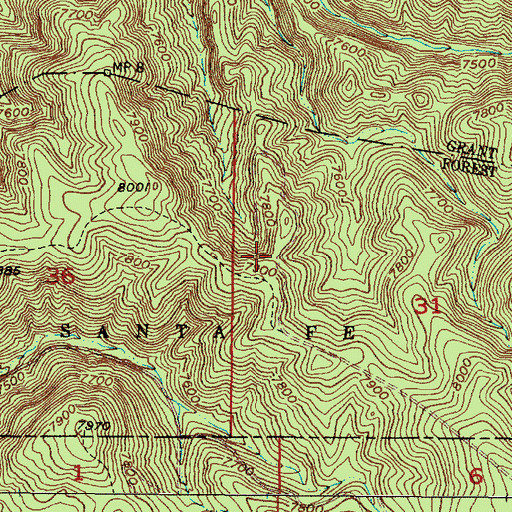 Topographic Map of Rocking Chair Number Two Mine, NM