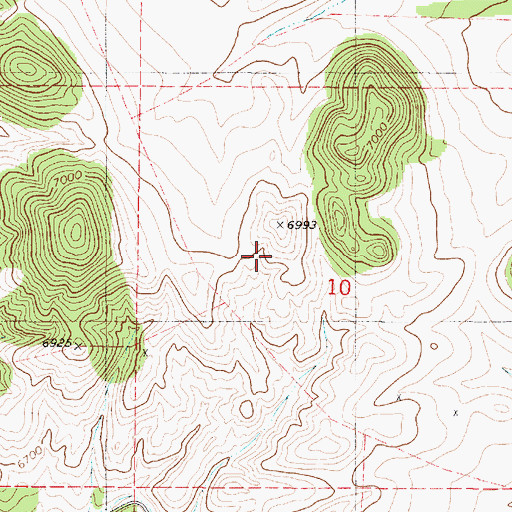 Topographic Map of Bond Mine, NM