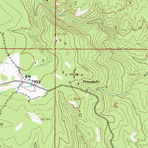 Topographic Map of White Mine, NM