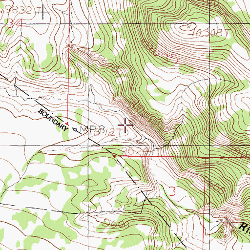 Topographic Map of Headstone Mine, NM