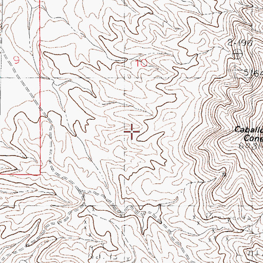 Topographic Map of Little Johnnie Mine, NM