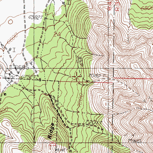 Topographic Map of Vindicator Mine, NM