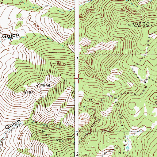 Topographic Map of Senate Mine, NM