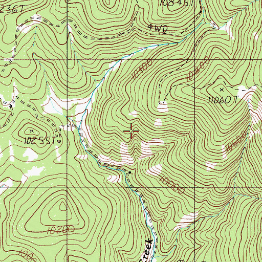 Topographic Map of Snow Bird Mine, NM