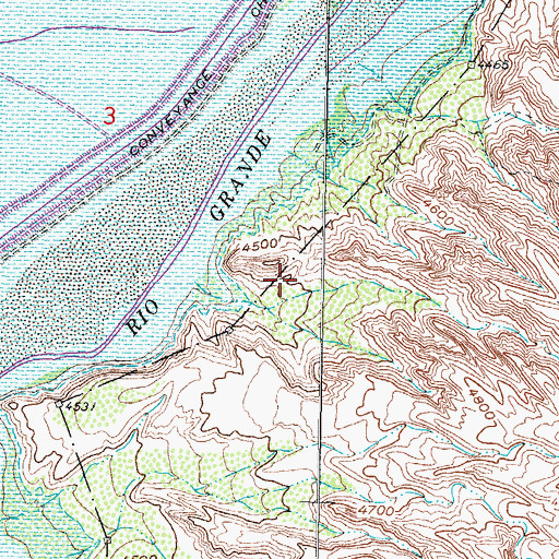 Topographic Map of Black Pete Mine, NM