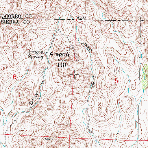 Topographic Map of Goldsborough 1 Mine, NM