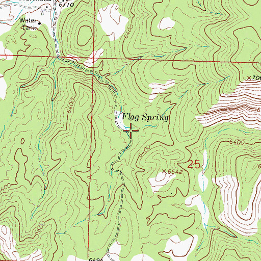 Topographic Map of American Flag and Flagstaff Mine, NM