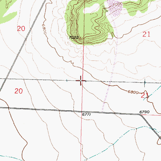 Topographic Map of Western Section Twenty One Mine, NM