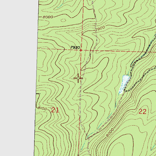 Topographic Map of Hanosh Mine, NM