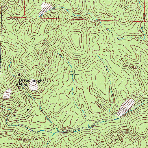 Topographic Map of Green Fly Mine, NM